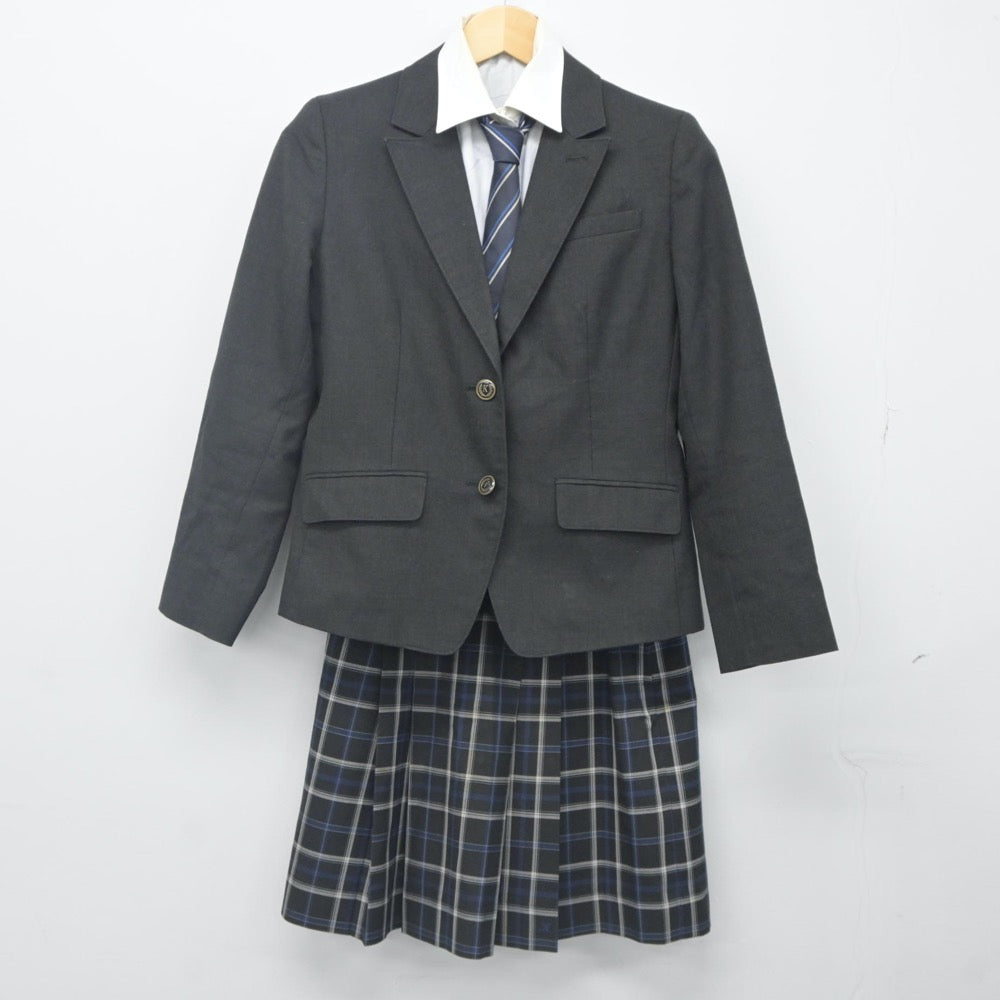 【中古】三重県 川越高等学校 女子制服 4点（ブレザー・シャツ・スカート）sf023851