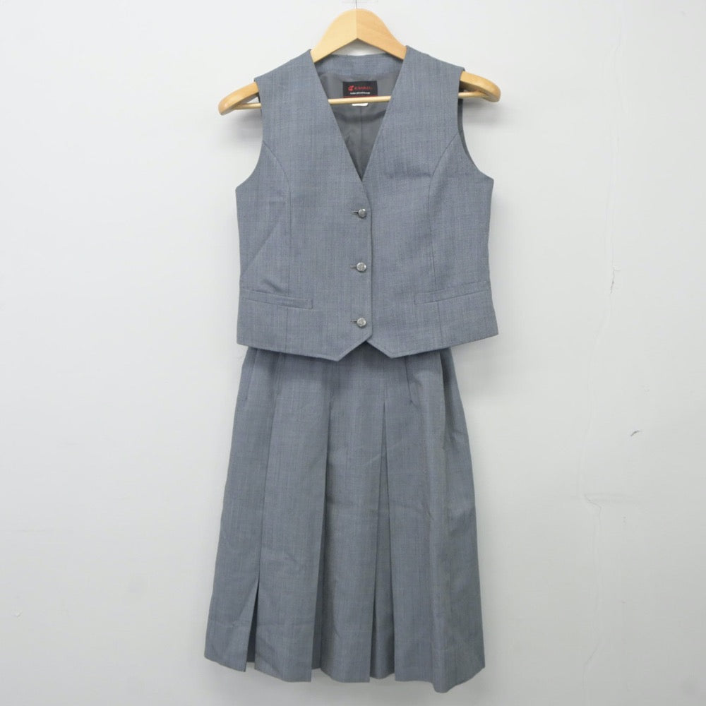 【中古】埼玉県 八潮中学校 女子制服 2点（ベスト・スカート）sf023866