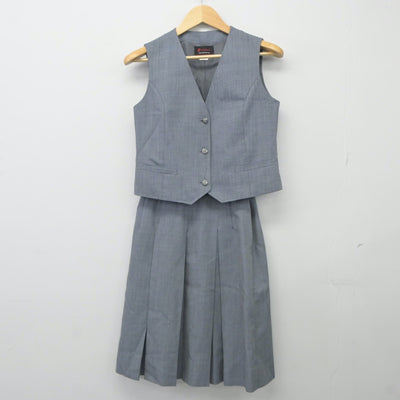 【中古】埼玉県 八潮中学校 女子制服 2点（ベスト・スカート）sf023866