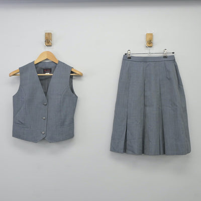 【中古】埼玉県 八潮中学校 女子制服 2点（ベスト・スカート）sf023866