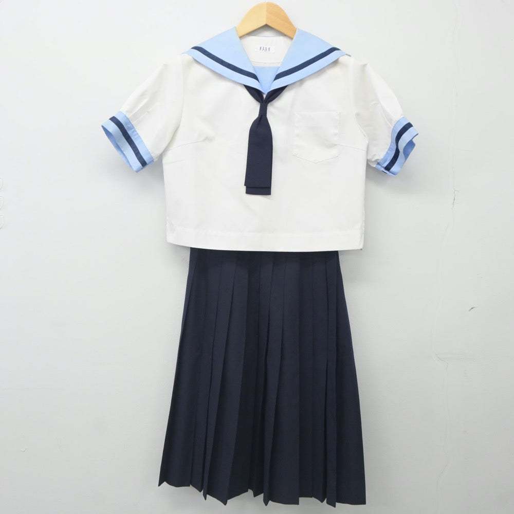 【中古】岩手県 花巻中学校 女子制服 3点（セーラー服・スカート）sf023869