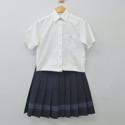 【中古】千葉県 船橋古和釜高等学校 女子制服 2点（シャツ・スカート）sf023887