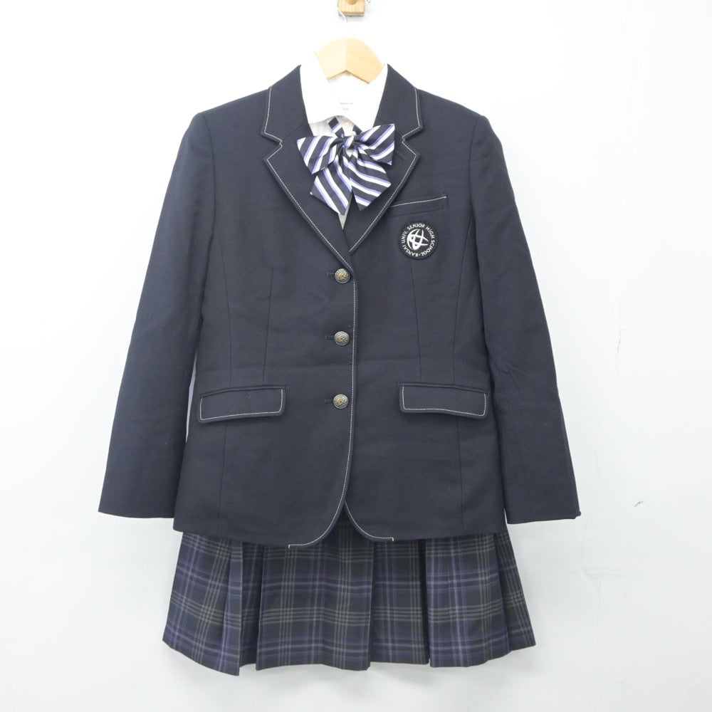 【中古】大阪府 関西大学高等部 女子制服 5点（ブレザー・シャツ・スカート）sf023892