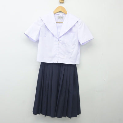 【中古】愛知県 名古屋市立明豊中学校 女子制服 2点（セーラー服・スカート）sf023902