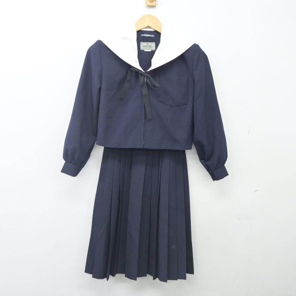 【中古】愛知県 名古屋市立明豊中学校 女子制服 3点（セーラー服・スカート）sf023903