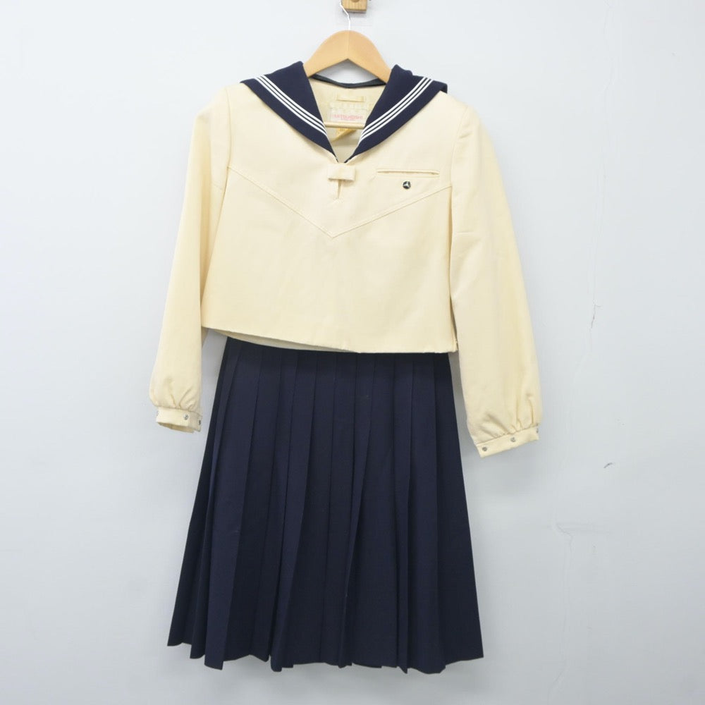 【中古】東京都 國學院久我山高等学校 女子制服 2点（セーラー服・スカート）sf023905