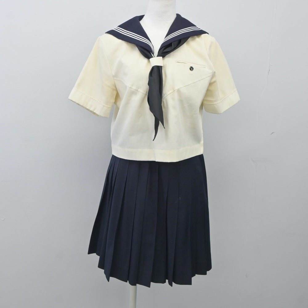 【中古】東京都 國學院久我山高等学校 女子制服 3点（セーラー服・スカート）sf023908