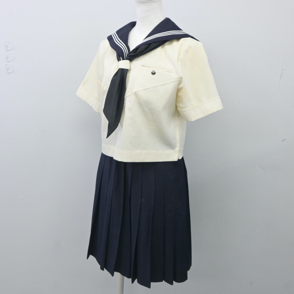 【中古】東京都 國學院久我山高等学校 女子制服 3点（セーラー服・スカート）sf023908