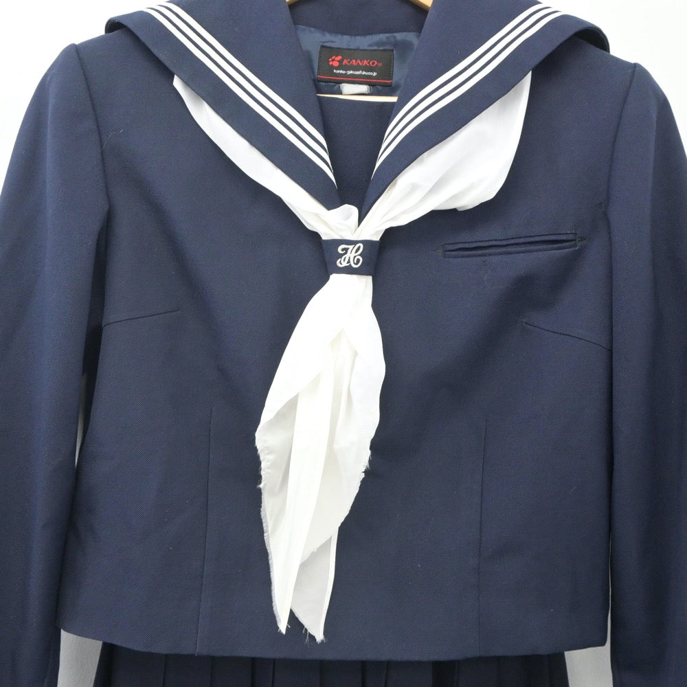 【中古】千葉県 千代田中学校 女子制服 3点（セーラー服・スカート）sf023915