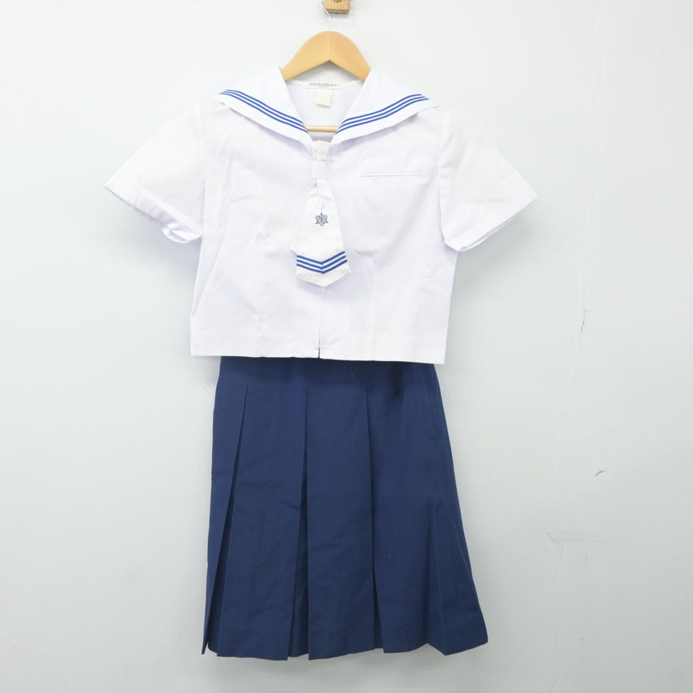 【中古】福岡県 香住ケ丘高等学校 女子制服 3点（セーラー服・スカート）sf023922