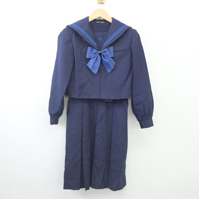 【中古】福岡県 香住ケ丘高等学校 女子制服 3点（セーラー服・ジャンパースカート）sf023923