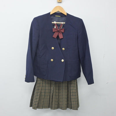 【中古】埼玉県 新座北高等学校 女子制服 7点（ブレザー・ベスト・スカート）sf023924