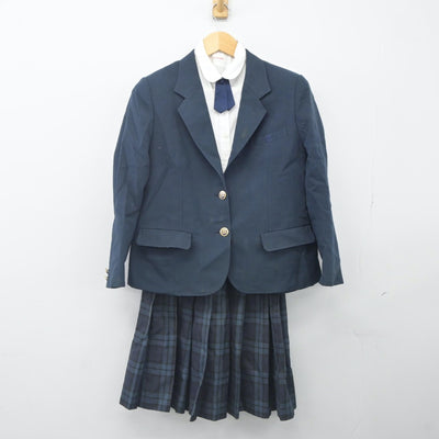 【中古】和歌山県 田辺工業高等学校 女子制服 5点（ブレザー・ベスト・シャツ・スカート）sf023926