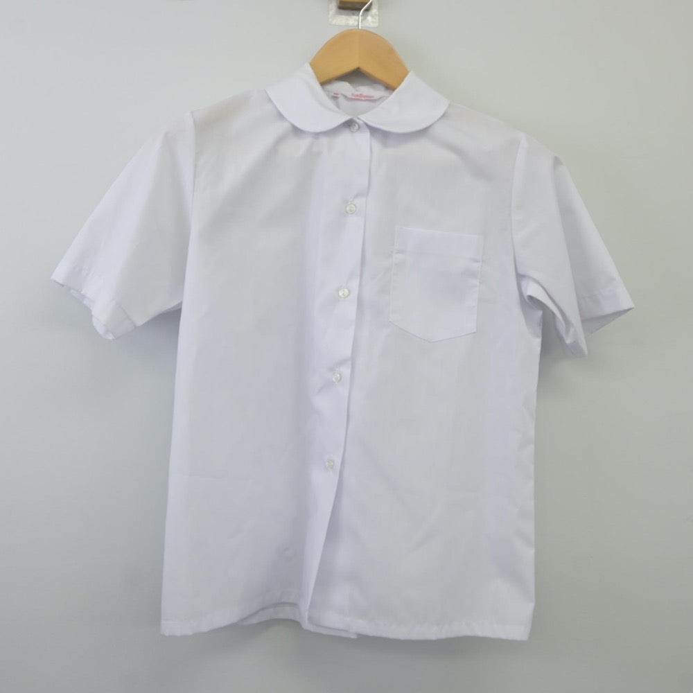 【中古】広島県 二葉中学校 女子制服 2点（シャツ・ジャンパースカート）sf023934