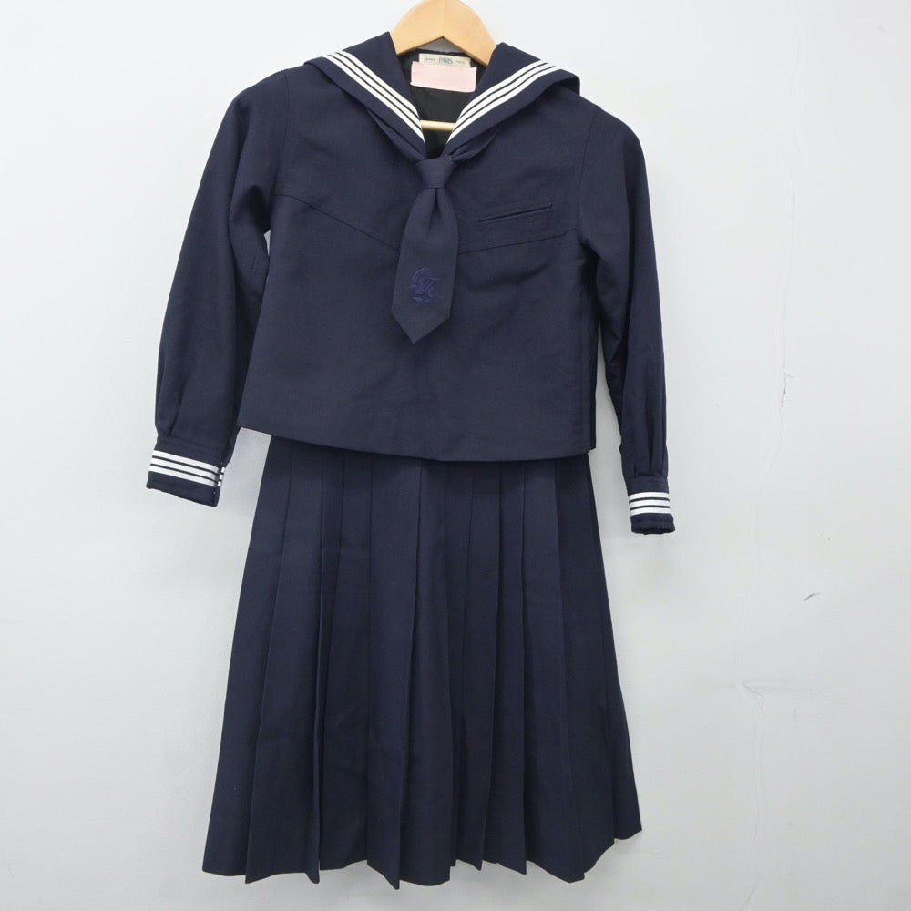 【中古】東京都 大妻多摩中学高等学校 女子制服 3点（セーラー服・スカート）sf023944