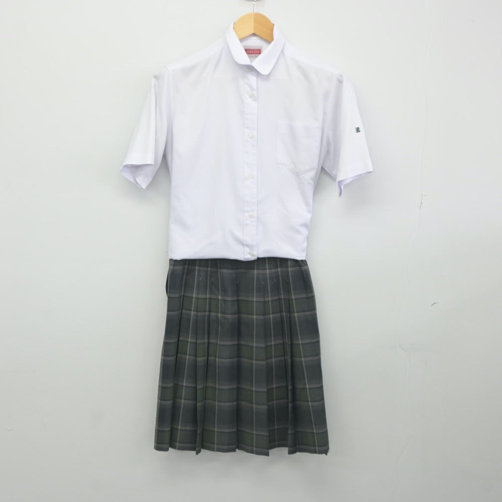 【中古】愛知県 小牧高等学校 女子制服 2点（シャツ・スカート）sf023978