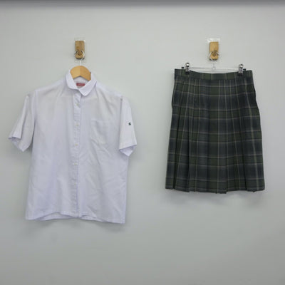 【中古】愛知県 小牧高等学校 女子制服 2点（シャツ・スカート）sf023978