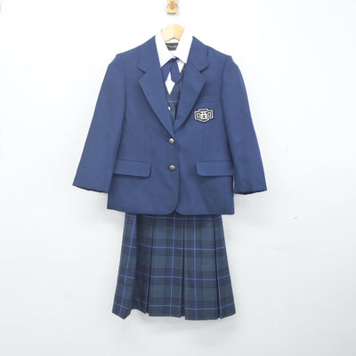 【中古】東京都 あきる野西中学校 女子制服 6点（ブレザー・シャツ・ベスト・スカート）sf023981