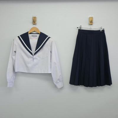 【中古】愛知県 刈谷高等学校 女子制服 2点（セーラー服・スカート）sf023987