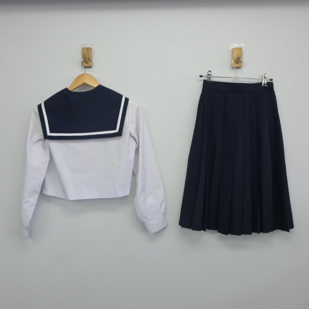 【中古】愛知県 刈谷高等学校 女子制服 2点（セーラー服・スカート）sf023987