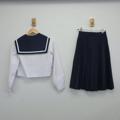 【中古】愛知県 刈谷高等学校 女子制服 2点（セーラー服・スカート）sf023987