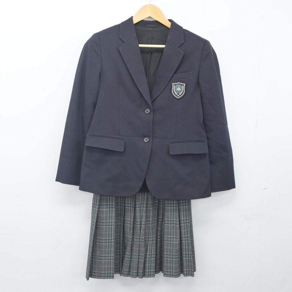 【中古】大阪府 楠風中学校 女子制服 3点（ブレザー・スカート）sf023993