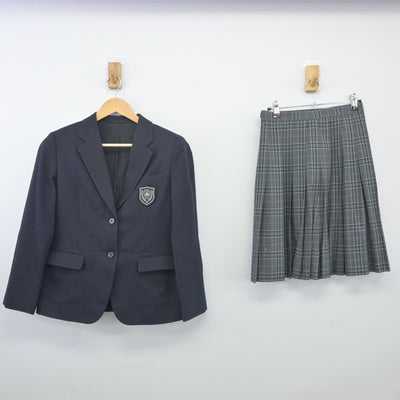 【中古】大阪府 楠風中学校 女子制服 3点（ブレザー・スカート）sf023993