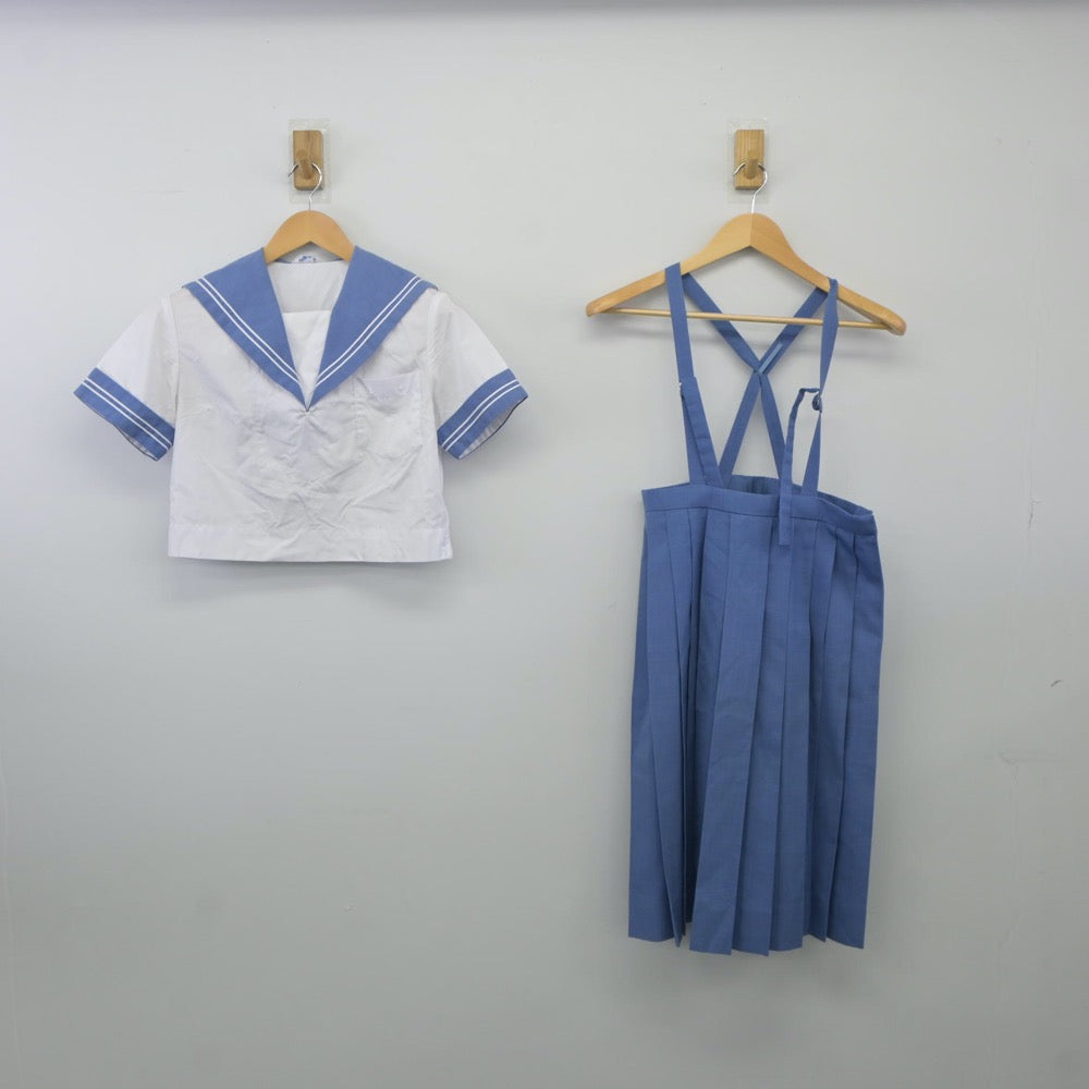 【中古】熊本県 東野中学校 女子制服 2点（セーラー服・スカート）sf023994