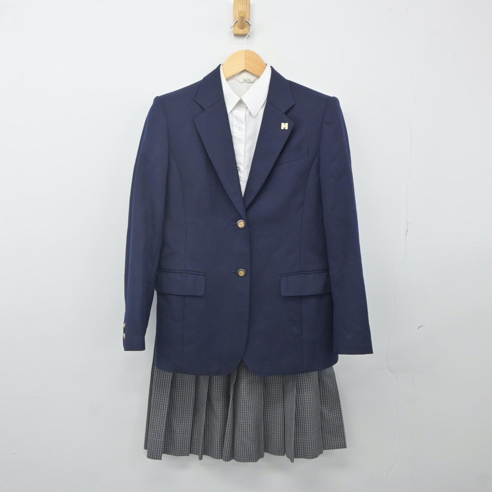 【中古】群馬県 前橋工業高等学校 女子制服 5点（ブレザー・シャツ・スカート）sf024001