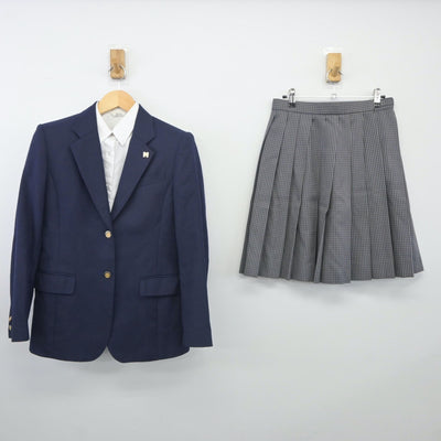 【中古】群馬県 前橋工業高等学校 女子制服 5点（ブレザー・シャツ・スカート）sf024001