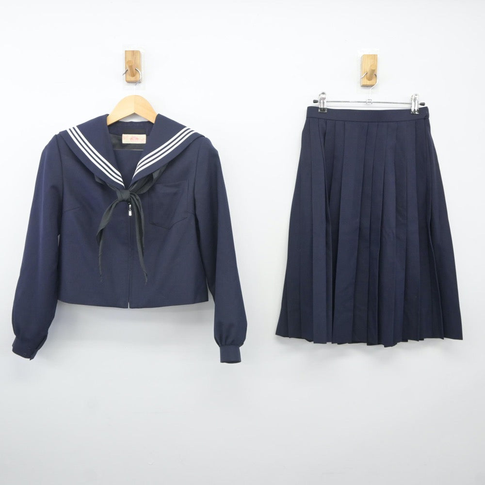 【中古】愛知県 桜山中学校 女子制服 4点（セーラー服・スカート）sf024002