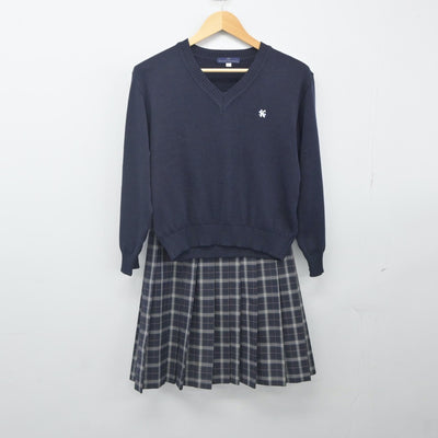 【中古】東京都 小石川中等教育学校 女子制服 2点（ニット・スカート）sf024015