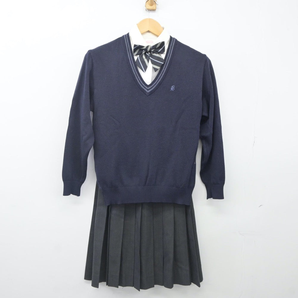 中古制服】東京都 府中第五中学校 女子制服 5点（ブレザー・ニット・シャツ・スカート）sf024020【リサイクル学生服】 | 中古制服通販パレイド