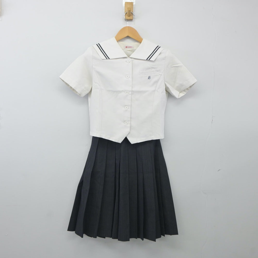 中古制服】東京都 府中第五中学校 女子制服 4点（ニットベスト
