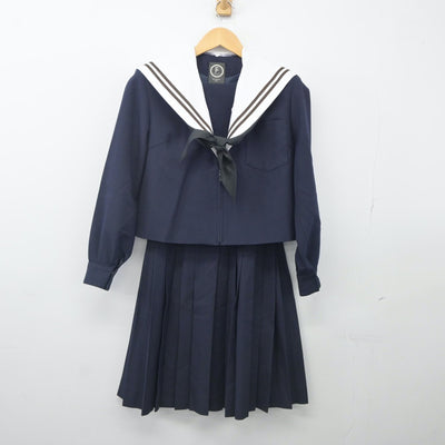 【中古】愛知県 春日井高等学校 女子制服 3点（セーラー服・スカート）sf024024