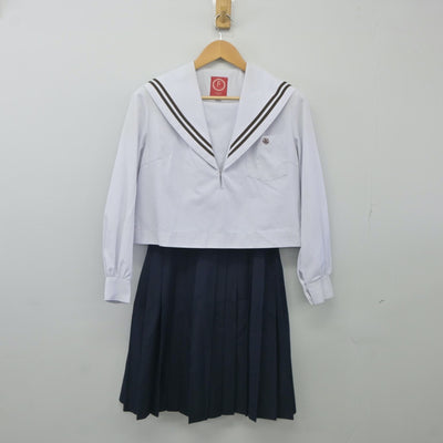 【中古】愛知県 春日井高等学校 女子制服 2点（セーラー服・スカート）sf024025