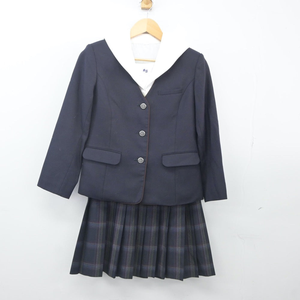 【中古】群馬県 前橋西高等学校 女子制服 3点（ブレザー・シャツ・スカート）sf024035