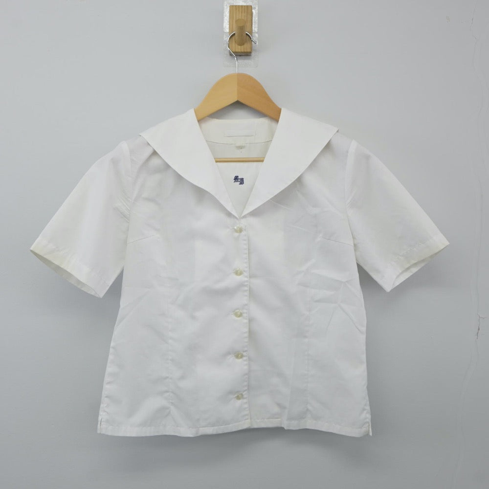 【中古】群馬県 前橋西高等学校 女子制服 2点（ニット・シャツ）sf024036