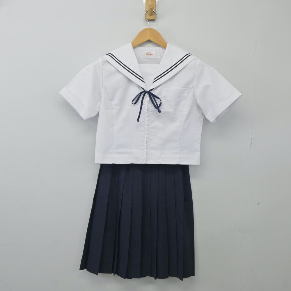 【中古】群馬県 南八幡中学校 女子制服 4点（セーラー服・スカート）sf024047