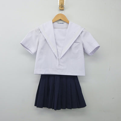 【中古】 学校名不明 女子制服 2点（セーラー服・スカート）sf024048