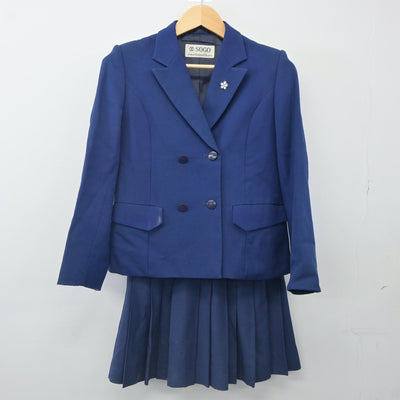 【中古】千葉県 検見川高等学校 女子制服 4点（ブレザー・ベスト・スカート）sf024070