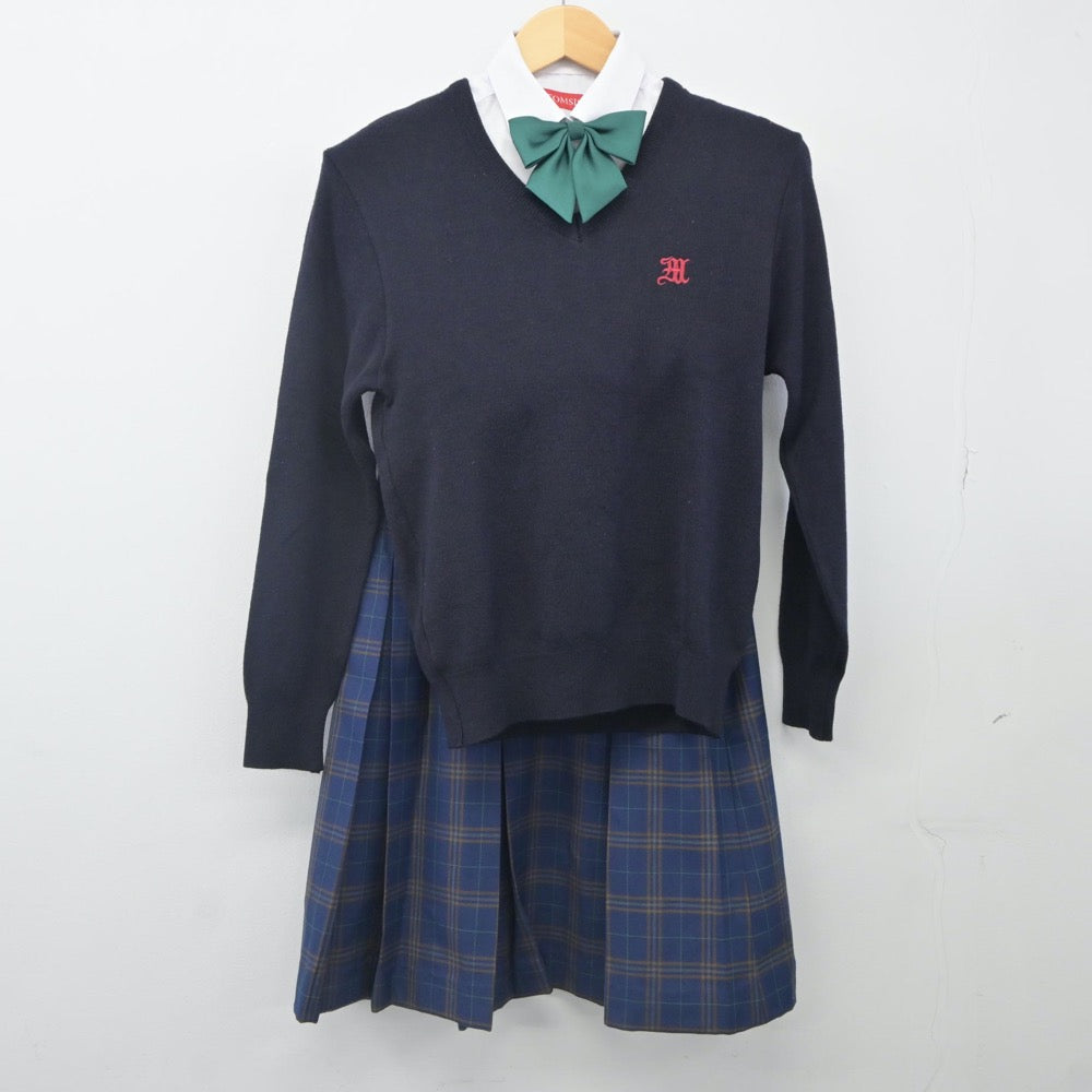 【中古】東京都 南六郷中学校 女子制服 5点（ブレザー・シャツ・ニット・スカート）sf024080