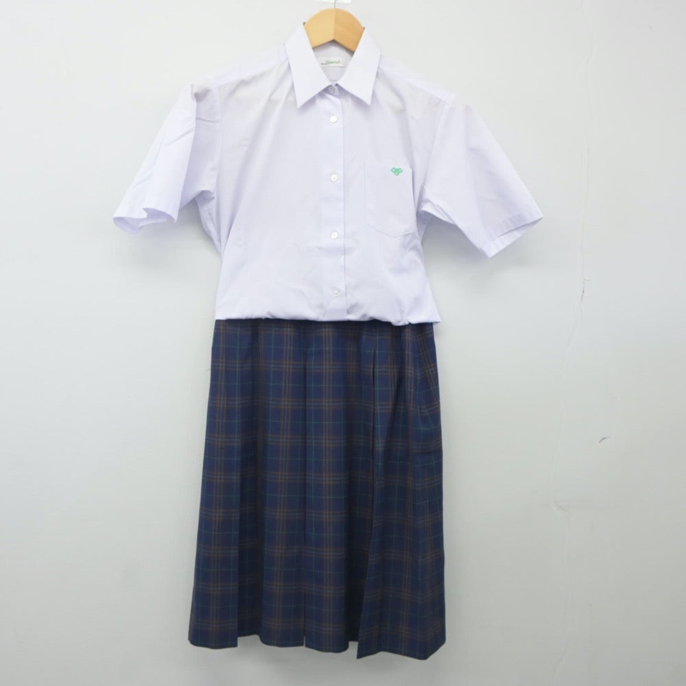 【中古】東京都 南六郷中学校 女子制服 2点（シャツ・スカート）sf024081