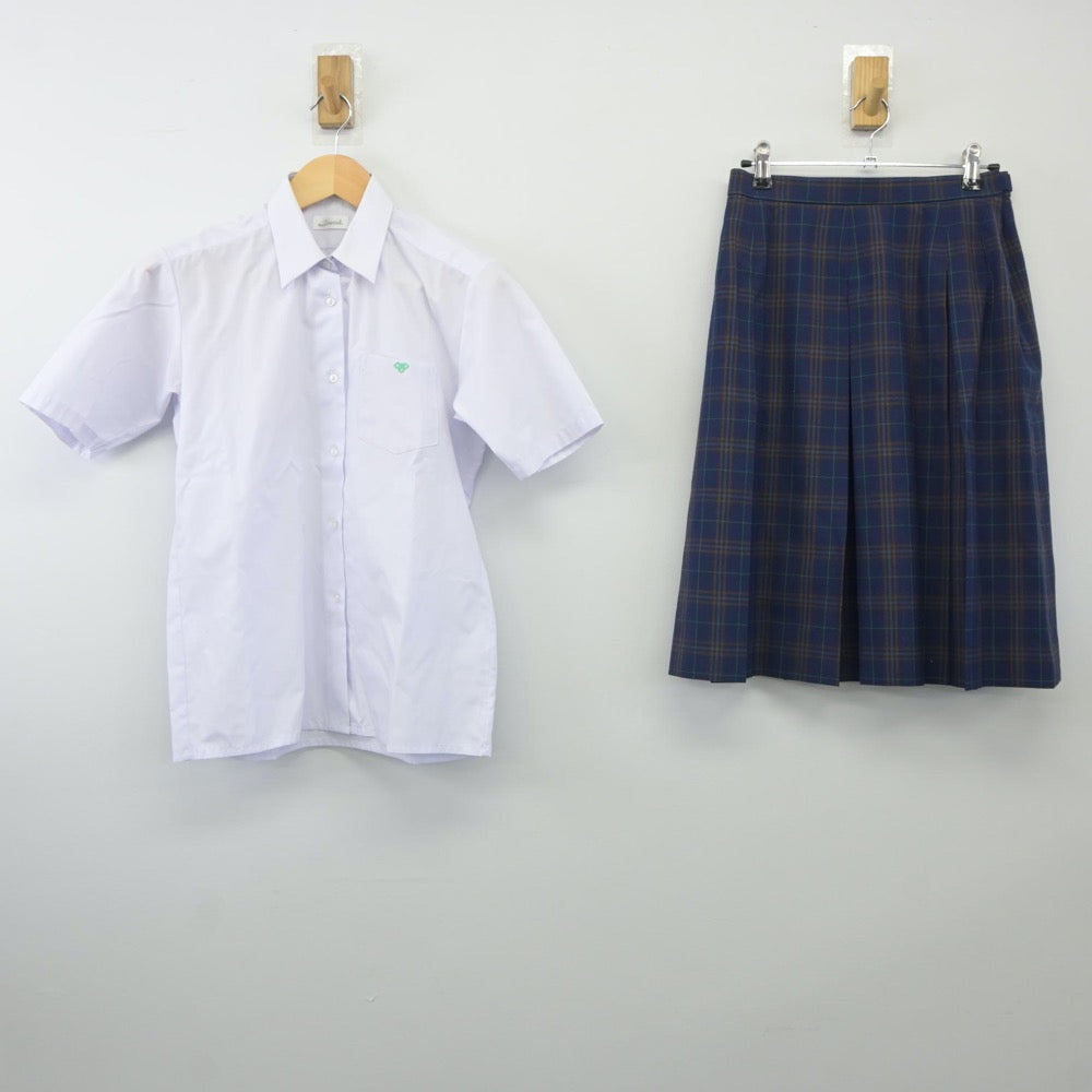 【中古】東京都 南六郷中学校 女子制服 2点（シャツ・スカート）sf024081