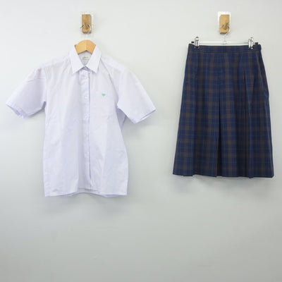 【中古】東京都 南六郷中学校 女子制服 2点（シャツ・スカート）sf024081