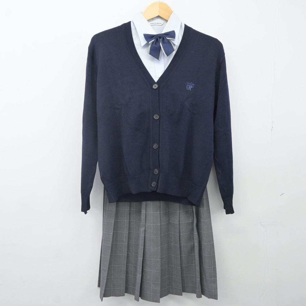 【中古】東京都 明治大学付属中野八王子中学高等学校 女子制服 5点（ブレザー・シャツ・ニット・スカート）sf024082