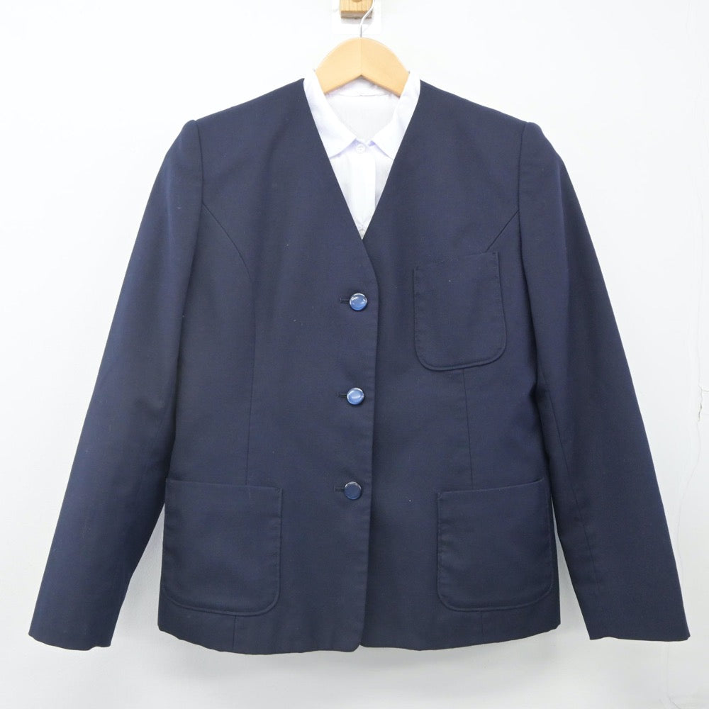 【中古】栃木県 佐野北中学校 女子制服 3点（ブレザー・シャツ・ベスト）sf024091