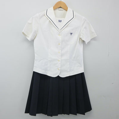 【中古】兵庫県 日ノ本学園高等学校 女子制服 3点（シャツ・スカート）sf024102