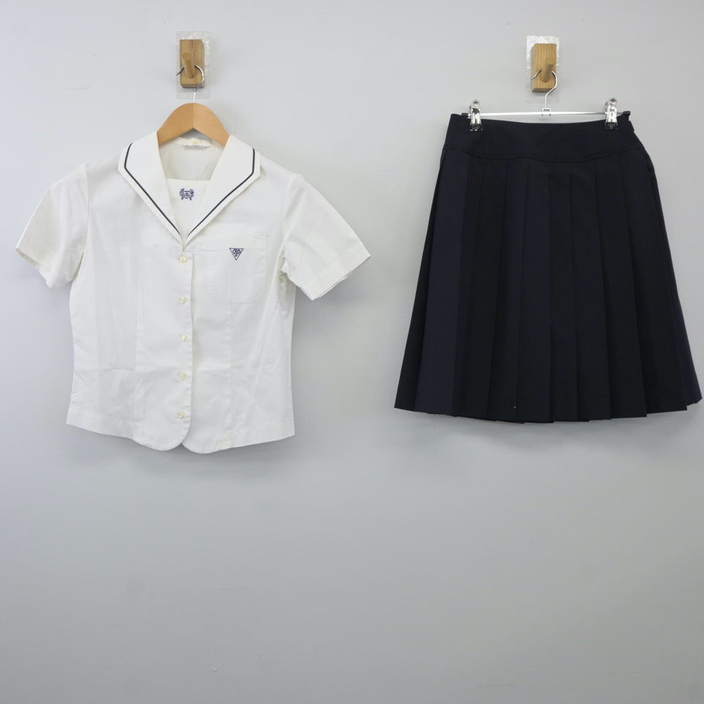 【中古】兵庫県 日ノ本学園高等学校 女子制服 3点（シャツ・スカート）sf024102