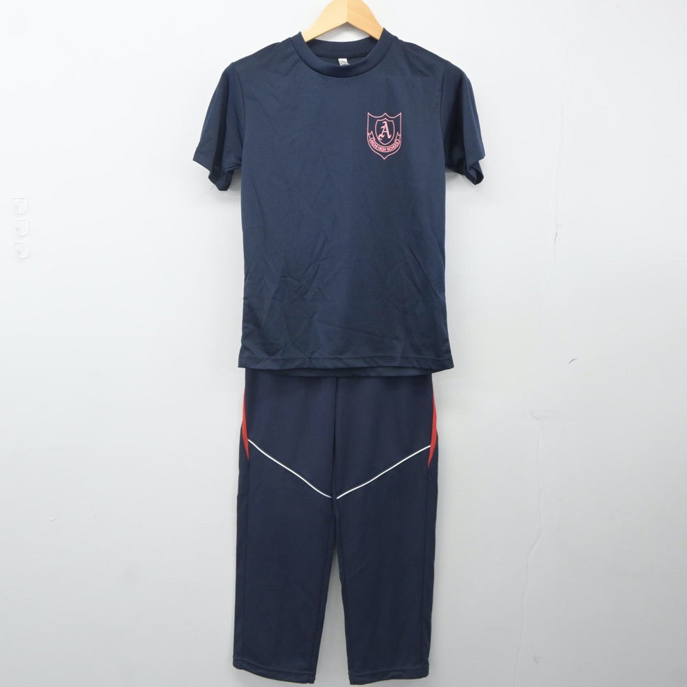 【中古】愛知県 愛知高等学校/器械体操部ユニフォーム 女子制服 3点（ジャージ 上下・部活ユニフォーム 上）sf024108